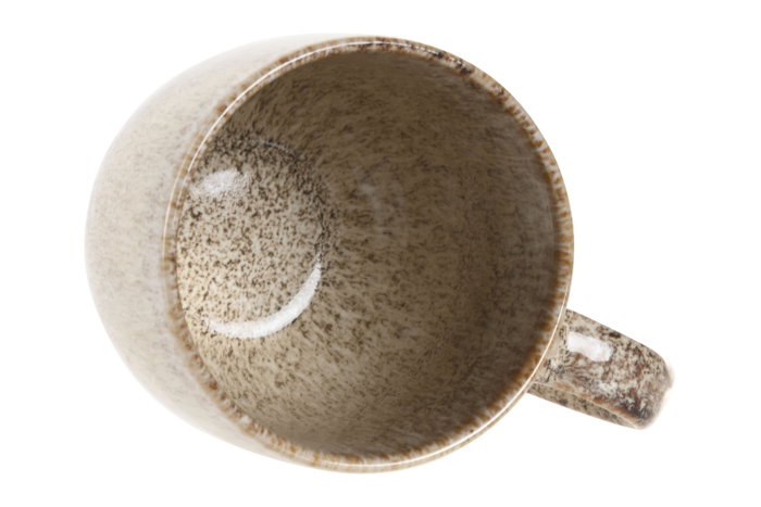 DKD Home Decor Horeca Mug Gres Beige 390ml Apto Microondas y Lavavajillas 9 x 9.5 x 12.5 cm (6 Unidades)