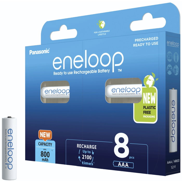 Panasonic Eneloop Micro AAA 800mAh Ni-MH (Pack de 8)