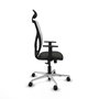 PIQUERAS Y CRESPO Silla de oficina Motilla con mecanismo Sincro, Negro/Blanco