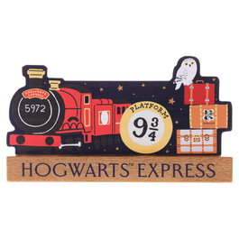 WIDDOP & CO Placa Repisa Decorativa Hogwarts Express Harry Potter con Letrero Plataforma 9 3/4