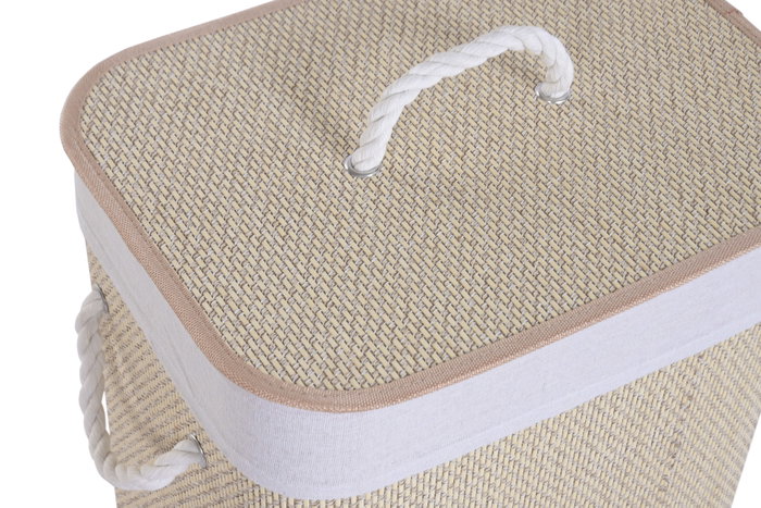 DKD Home Decor Cesta de Ropa de Bambú Plegable Natural