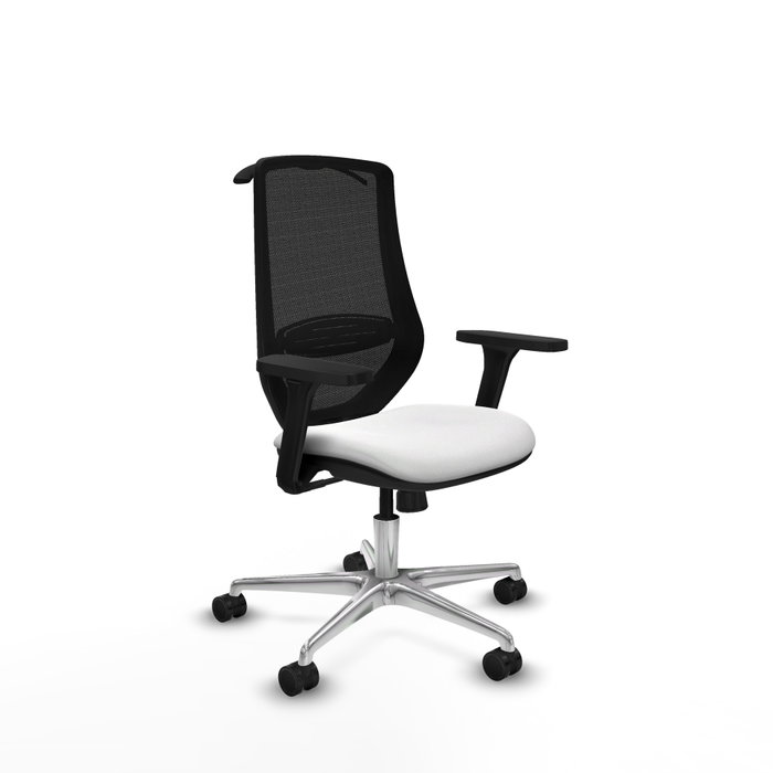 PIQUERAS Y CRESPO Silla de oficina Mardos con mecanismo Sincro, Blanco y Negro PIQUERAS Y CRESPO Silla de oficina Mardos con mecanismo Sincro, Blanco y Negro