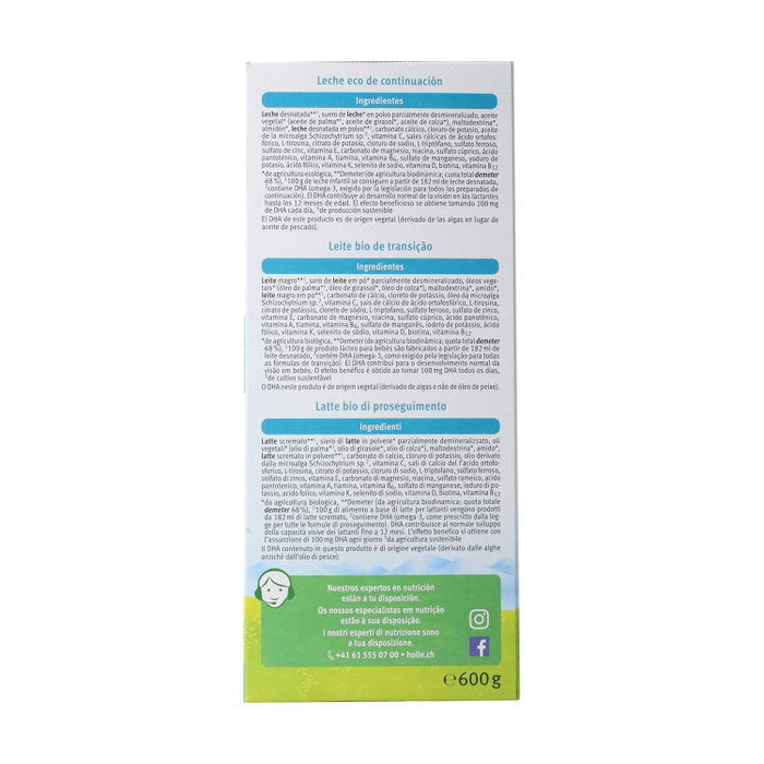 Holle Leche de Continuación 2 Bio 6m+ 600g