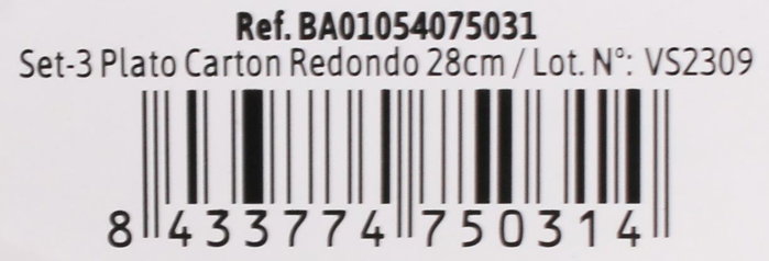 Algon Set de 36 Platos de Cartón Rojos de 28 cm