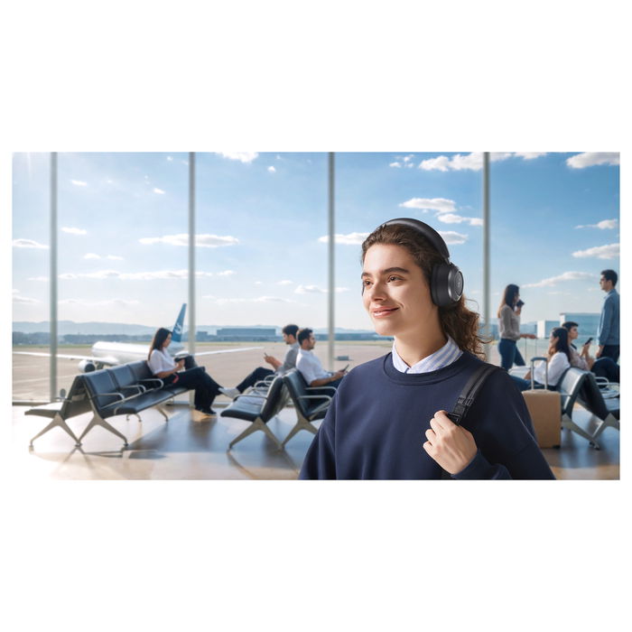 Anker Soundcore Space One Pro - Auriculares Bluetooth con Cancelación de Ruido, Color Negro