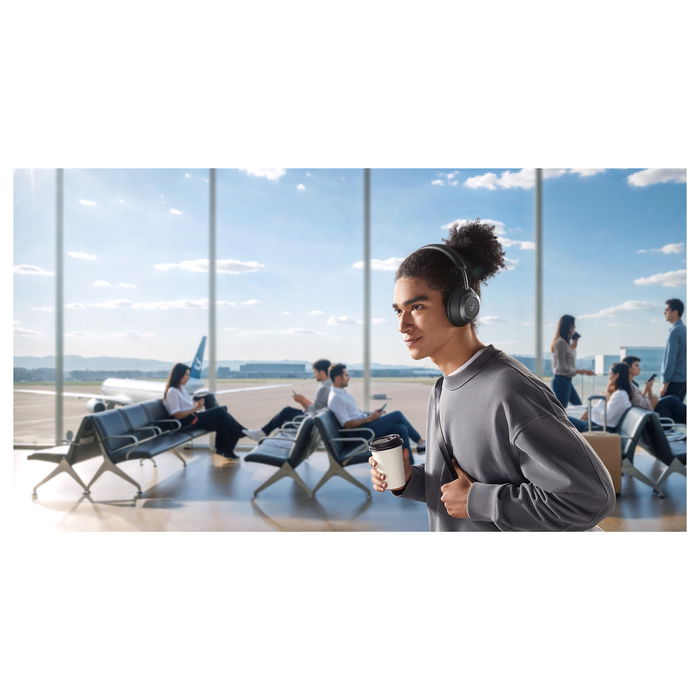 Anker Soundcore Space One Pro - Auriculares Bluetooth con Cancelación de Ruido, Color Negro