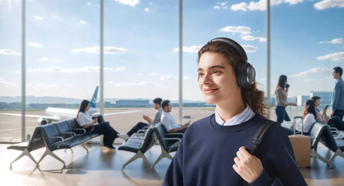 Soundcore Space One Pro Auriculares Inalámbricos Diadema Bluetooth Negro con Cancelación Activa de Ruido (ANC) para Llamadas y Música