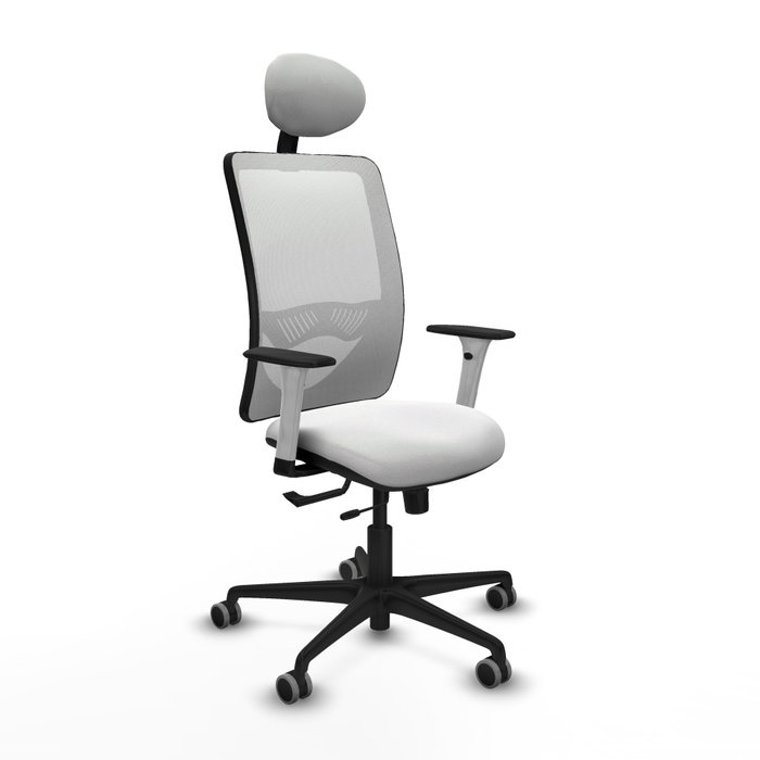 PIQUERAS Y CRESPO Silla de oficina Zulema con mecanismo Sincro/Traslack y cabecero fijo, color Blanco PIQUERAS Y CRESPO Silla de oficina Zulema con mecanismo Sincro/Traslack y cabecero fijo, color Blanco