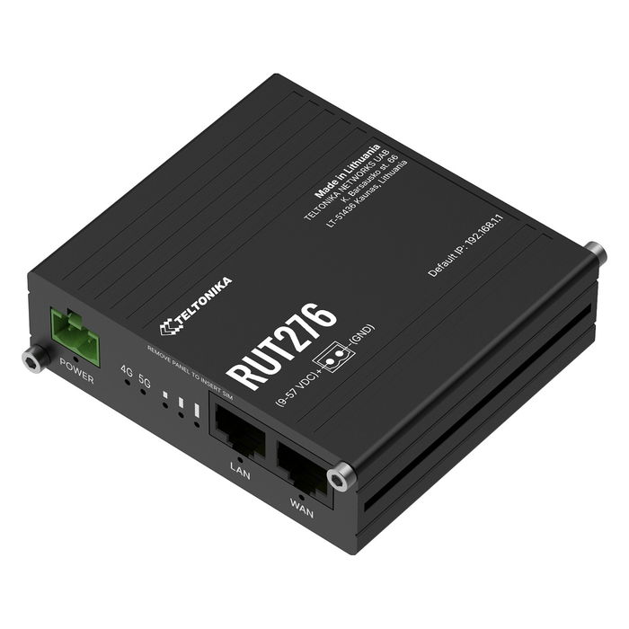 Teltonika RUT276 Router Industrial 4G/5G WiFi con 2 Puertos LAN Gigabit, Power over Ethernet (PoE), Soporte Dual SIM y RutOS - Instalación Pared/DIN Teltonika RUT276 Router Industrial 4G/5G WiFi con 2 Puertos LAN Gigabit, Power over Ethernet (PoE), Soporte Dual SIM y RutOS - Instalación Pared/DIN