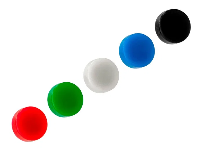 Q-connect Imanes para Pizarras Magnéticas 35 mm Colores Surtidos Caja de 10 Unidades