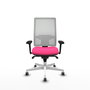 PIQUERAS Y CRESPO Silla de oficina Horna Rosa y Blanco