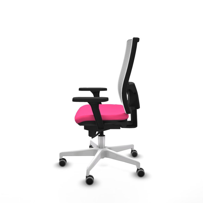 PIQUERAS Y CRESPO Silla de oficina Horna Rosa y Blanco