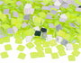 Innspiro Gemas Decorativas Acrílicas Cuadrado Amarillo Fluor 8x8mm (2000u aprox.)