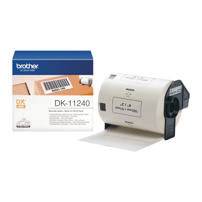 Brother DK-11240 Rollo de Etiquetas de 102x51mm, 600 Unidades Brother DK-11240 Rollo de Etiquetas de 102x51mm, 600 Unidades