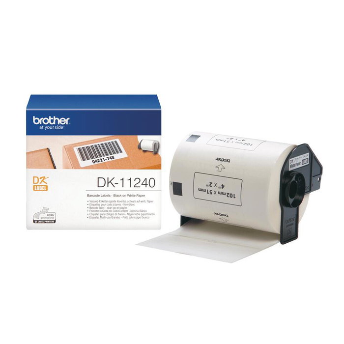 Brother DK-11240 Rollo de Etiquetas de 102x51mm, 600 Unidades Brother DK-11240 Rollo de Etiquetas de 102x51mm, 600 Unidades