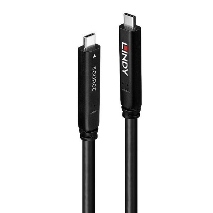 LINDY 43399 Cable Híbrido USB C a USB C de 15 m, USB 3.2 Gen 1 y DisplayPort 1.4, Negro LINDY 43399 Cable Híbrido USB C a USB C de 15 m, USB 3.2 Gen 1 y DisplayPort 1.4, Negro