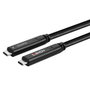 LINDY 43399 Cable Híbrido USB C a USB C de 15 m, USB 3.2 Gen 1 y DisplayPort 1.4, Negro