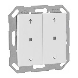 GIRA 517403 - Interruptor Pulsador Wippe KNX 2f con Flechas, Modelo System 55, Color Blanco Puro
