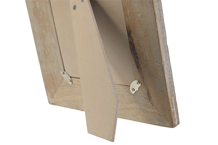 DKD Home Decor Marco de Fotos 13x18 Mango y Cristal Natural Blanco 23.2 x 28 x 1.5 cm