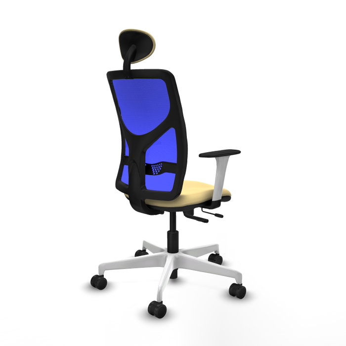 PIQUERAS Y CRESPO Silla de oficina Motilla con mecanismo Sincro/Traslack Crema y Azul PIQUERAS Y CRESPO Silla de oficina Motilla con mecanismo Sincro/Traslack Crema y Azul