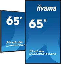 iiyama 65" UHD VA panel 3840x2160 500cd/m² Haze 25% Landscape and Portrait 24/7