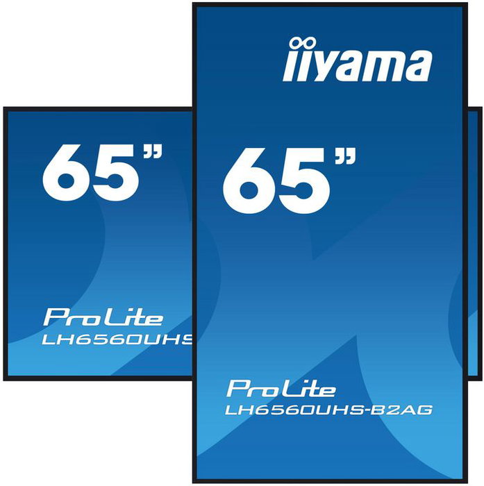 iiyama 65" UHD VA panel 3840x2160 500cd/m² Haze 25% Landscape and Portrait 24/7