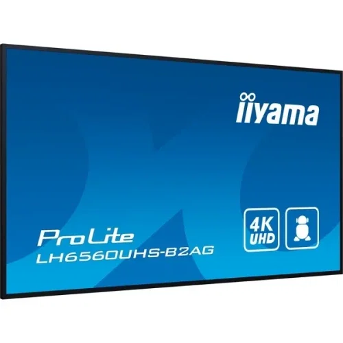 Iiyama LH6560UHS-B2AG Monitor 65" 4K UHD 3840x2160 500cd/m2 Android 11 OS Uso 24/7 VESA 400x400 Landscape Portrait Media Play USB