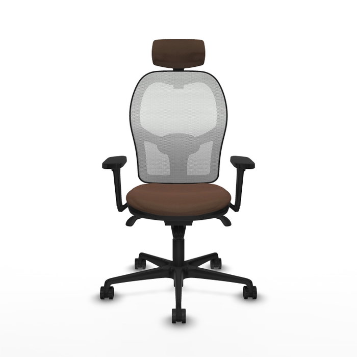 PIQUERAS Y CRESPO Silla de oficina Jorquera con mecanismo Sincro, Marrón y Blanco PIQUERAS Y CRESPO Silla de oficina Jorquera con mecanismo Sincro, Marrón y Blanco