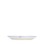 Summa Rabanera Alacena Ovalada de Porcelana para Mostaza o Salsas, 15x11 cm, Color Marfil y Azul (Set de 12)