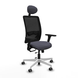PIQUERAS Y CRESPO Silla de oficina Zulema con mecanismo Sincro/Traslack, Gris oscuro