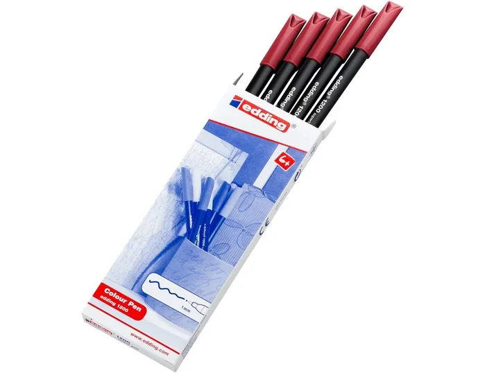 Edding Rotulador 1200 Carmín Set de 5 Edding Rotulador 1200 Carmín Set de 5