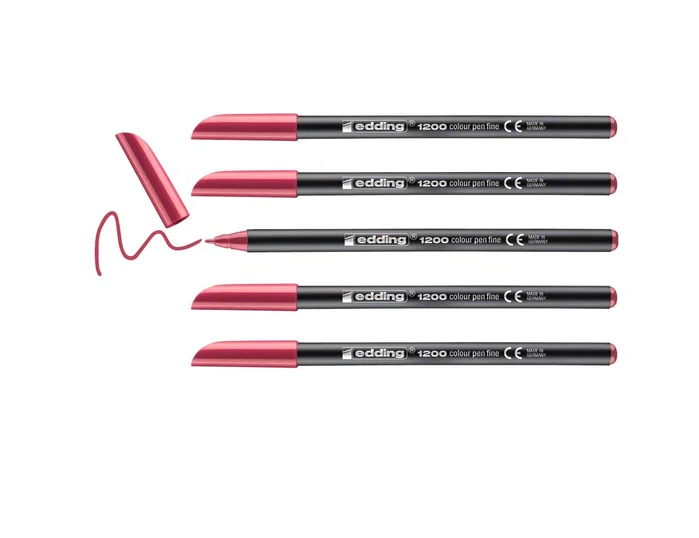 Edding Rotulador 1200 Carmín Set de 5 Edding Rotulador 1200 Carmín Set de 5