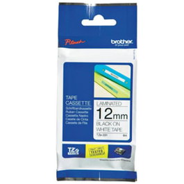 Brother TZe-N231 Cinta no laminada 12mm x 8m Negro sobre Blanco