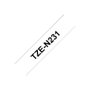 Brother TZe-N231 Cinta no laminada 12mm x 8m Negro sobre Blanco