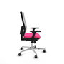 PIQUERAS Y CRESPO Silla de oficina Horna Rosa y Blanco con mecanismo Sincro