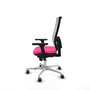 PIQUERAS Y CRESPO Silla de oficina Horna Rosa y Blanco con mecanismo Sincro