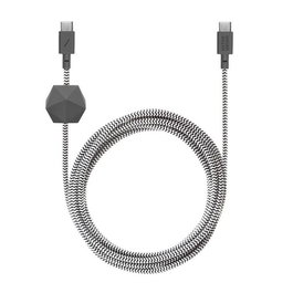Native Union Anchor Cable USB-C a USB-C 3M Zebra, Cable de Carga y Datos Duradero con Peso Antideslizante y Materiales Reciclados