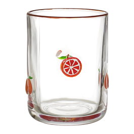 Home Deco Factory Vaso Dolce Vita 390 ml - Modelos surtidos (naranja, limón, fresa, manzana)