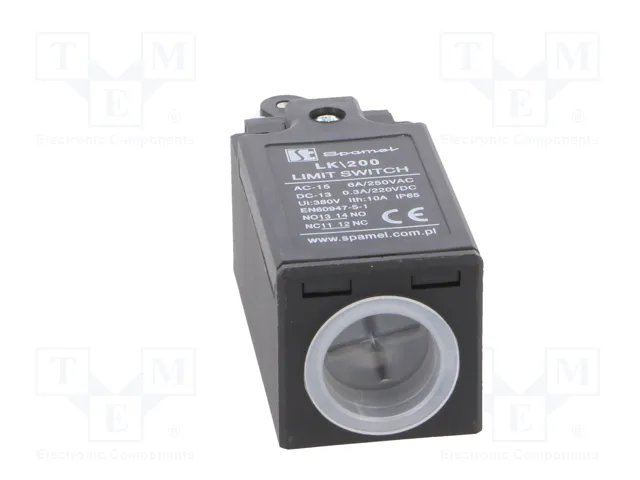 SPAMEL LK-200 Interruptor de fin de carrera con palanca angular y roldana