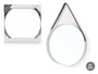 Giftdecor Espejo Redondo Colgar Blanco 52.5 x 53 x 5.2 cm (Set de 6)