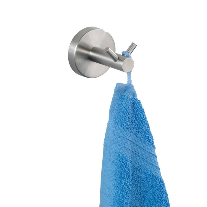 Wenko Percha doble de acero inoxidable mate Wenko Percha doble de acero inoxidable mate