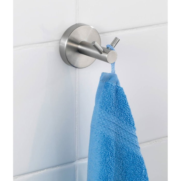 Wenko Percha doble de acero inoxidable mate Wenko Percha doble de acero inoxidable mate
