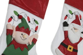 DKD Home Decor Calcetín Navidad Tradicional Multicolor 6 Unidades 2 x 60 x 28 cm