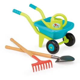 Ecoiffier Carretilla de jardinería amueblada de lujo 4539 para trabajos de jardinería