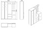 Hanah Home Dd8-W Pie de Recibidor Perchero Blanco 147.2x179.7x37.5 cm