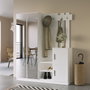 Hanah Home Dd8-W Pie de Recibidor Perchero Blanco 147.2x179.7x37.5 cm