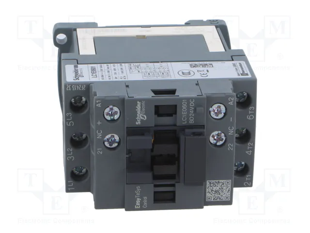 SCHNEIDER ELECTRIC Contactor Easy TeSys LC1E0601BD 3-polar 6A 24VDC