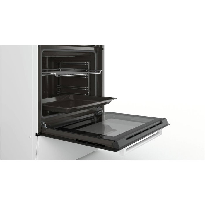 Bosch HKA 090220 Cocina de libre instalación con placa vitrocerámica blanca