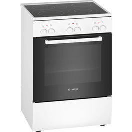 Bosch HKA 090220 Cocina de libre instalación con placa vitrocerámica blanca