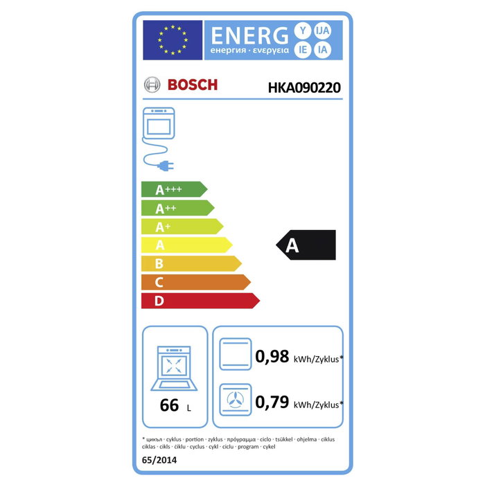 Bosch HKA 090220 Cocina de libre instalación con placa vitrocerámica blanca